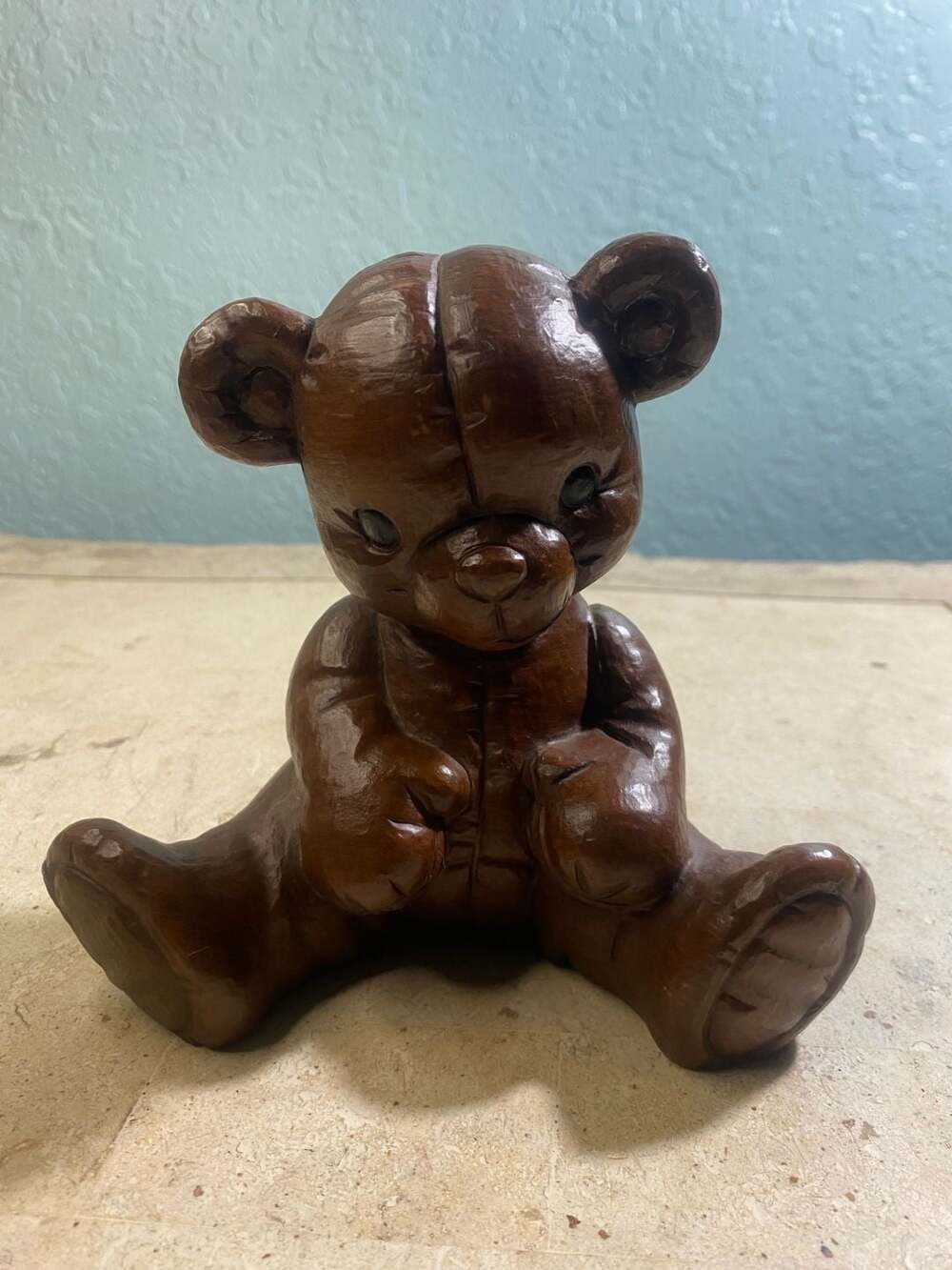 Vintage 1988 Red Mill Manufacturing Stitched Teddy Bear Figurine